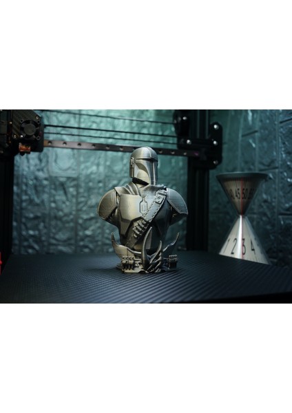 3D Layer Craft The Mandalorian Mando Boyalı Büst Figür 15 cm