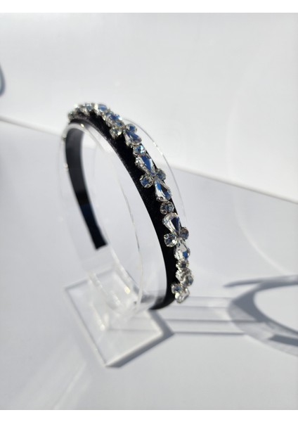 Kristal Taş Işlemeli Kadın Taç