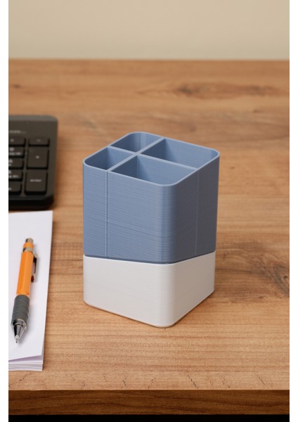 Masaüstü Antrasit Beyaz Renk Modern Kalemlik