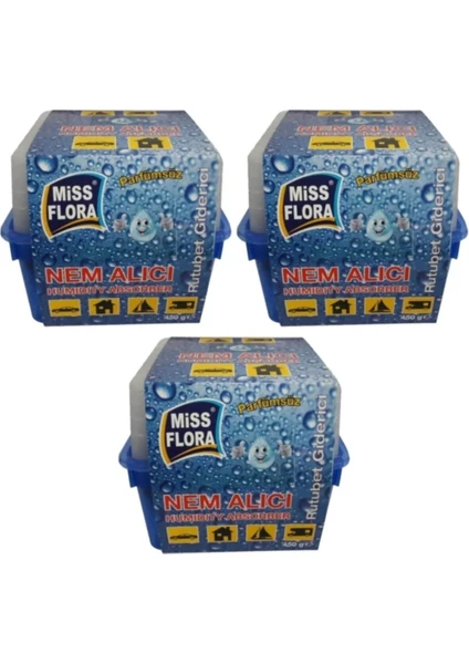 Miss Flora 3'lü Akıllı Paket (3 Adet 450 gr Nem Alıcı)