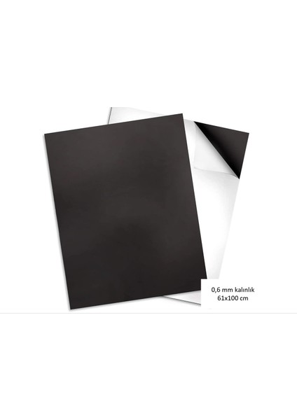 Yapışkanlı Levha Mıknatıs Tabaka Magnet 0.6 mm Kalınlık