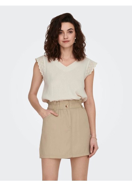 Kadın Bluz Krem 15292918 Onlthyra Sl Mıx Top Noos Wvn