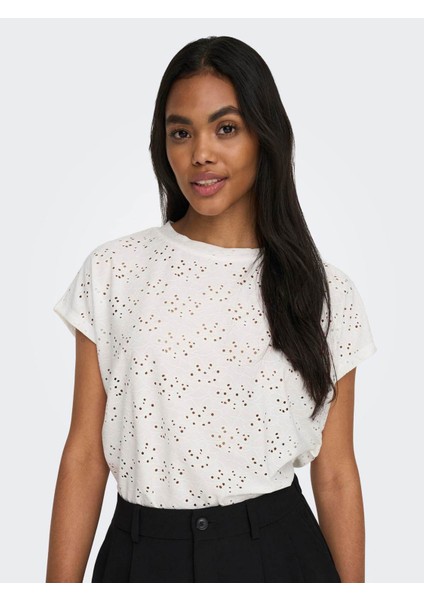 Kadın Bluz Beyaz 15231005 Onlsmılla S/s Top Jrs Noos