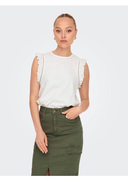 Kadın Bluz Beyaz 15289579 Onllında S/s Top Jrs Kadın T-Shirt fiyatları