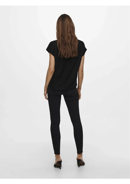 Kadın Bluz Siyah 15231005 Only Onlsmılla S/s Top Jrs Noos fırsatları