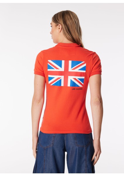 Baskılı Mercan Kadın Polo T-Shirt fiyatları