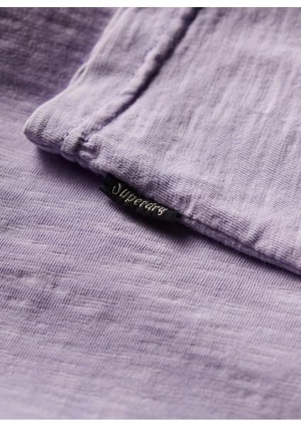 Bisiklet Yaka Baskılı Mor Erkek T-Shirt M1011904A2AC_CALI Strıped Logo T Sh fırsatları