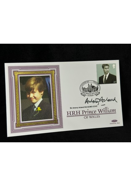 Benham Fdc Prince / Prens William 21. Doğum Günü Ilk Gün Zarfı Islak Imzalı Limited 13/500