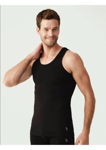 Pamuk 2'Li Paket Likralı Askılı Erkek Atlet- 80188 -Usp