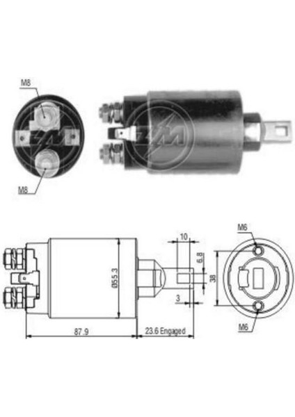 12V Marş Otomatiği Mıtsubıshı Em (Fişli) Bmc-Caterpıllar-Hyundaı H100/STAREX-MITSUBISHI L200