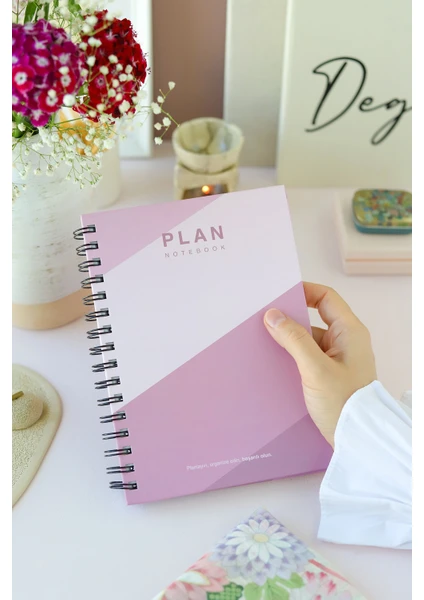 Deep Notebook Süresiz Planlayıcı Ajanda A5 Spiralli Love Tasarım