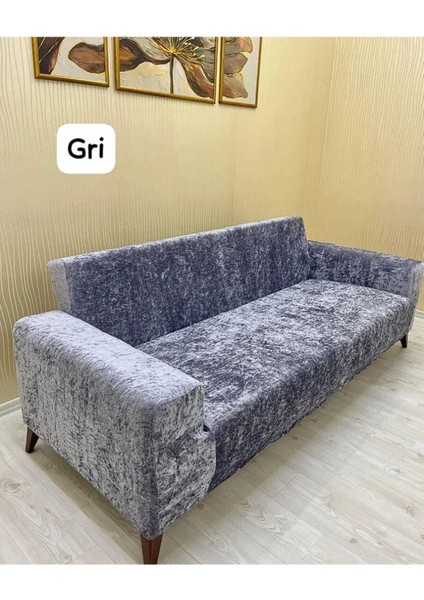 Streç Lastikli Kadife 3 Kişilik Koltuk Örtüsü | Kanepe Kılıfı| Çekyat Örtüsü| Koltuk Kılıfı modelleri