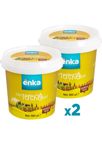 Enka Gurme Geleneksel Pastörize Tereyağı Tuzlu Kova 2 x 900 gr