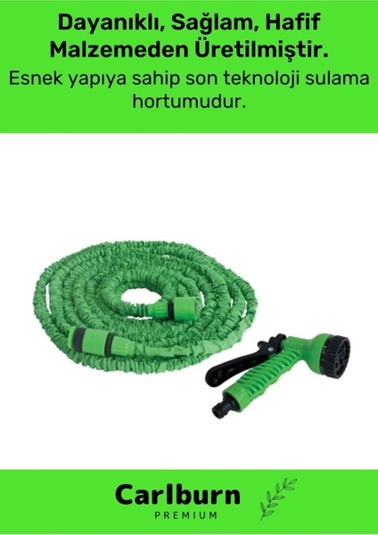 Özel Üretim Dolaşmaz Kırılmaz 7 Kademeli Uzayan Bahçe Sulama Araç Yıkama Tabancalı 30 Metre Hortum fiyatları