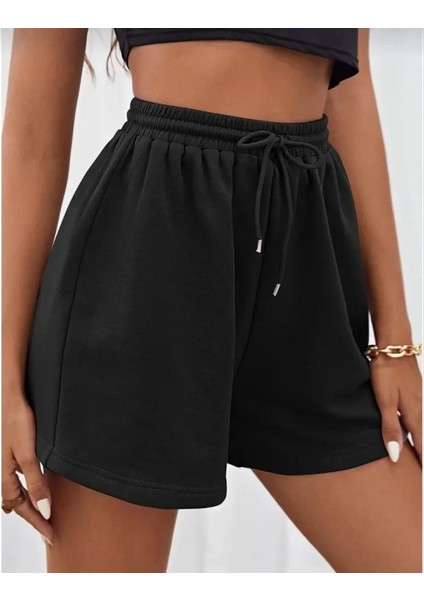 Iki Iplik Düz Oversize Şort - Siyah fiyatları