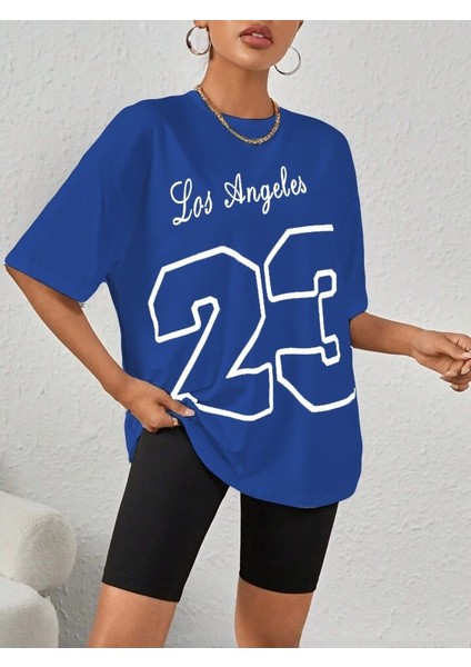 Kadın Süprem Kumaş Baskı Detaylı Oversize Tişört fiyatları