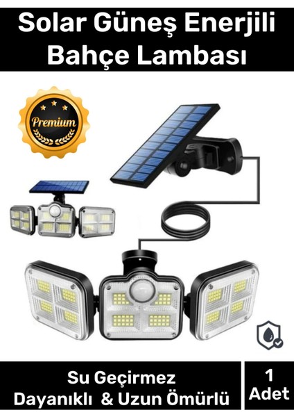 Özel Üretim Su Geçirmez Solar Güneş Enerjili 122 Ledli Hareket Sensörlü Bahçe Sokak 3 Modlu