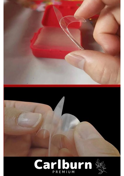 Özel Güçlü Yapışkan Kolay Çıkarılabilir Çok Amaçlı 60 Parça Çift Taraflı Şeffaf Bant 2 Adet indirimleri