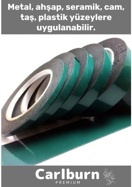 Güçlü Iz Bırakmayan Elastik Yapılı Çift Taraflı 48MM - 10 Metre Akrilik Köpük Bant - 1 Adet