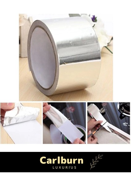 Özel Suya Sıcaklığa Dayanıklı Tamir Soba Boru Yama Alüminyum Yanmaz Folyo Bant 45MM - 5mt - 12 Adet indirimleri