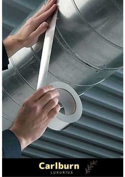 Özel Suya Sıcaklığa Dayanıklı Tamir Soba Boru Yama Alüminyum Yanmaz Folyo Bant 45MM - 5mt - 3 Adet fırsatları