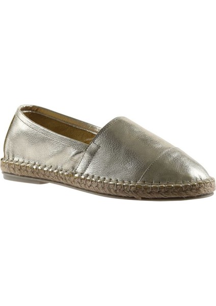 Altın Deri Kadın Espadril Ayakkabı 01WJ0300 fiyatları