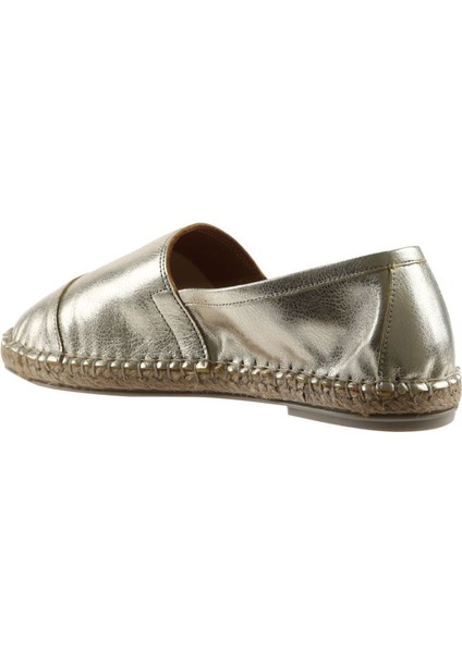 Altın Deri Kadın Espadril Ayakkabı 01WJ0300 fırsatları