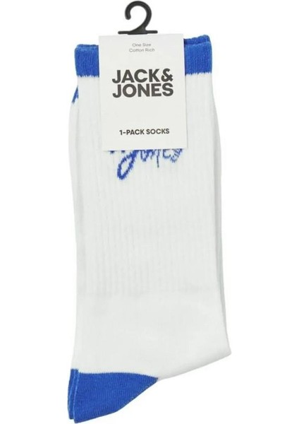 12252044 Jaccal Logo Tennis Sock Beyaz-Mavi