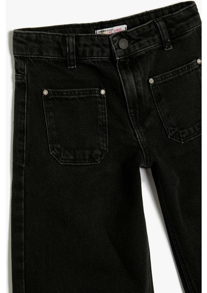 Kız Çocuk Giyim Kot Pantolon - Koton - 4SKG40080AD - Siyah - 7-8 Yaş modelleri