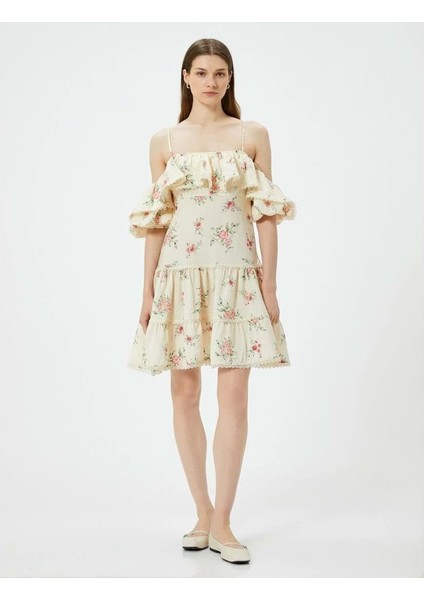 Kadın Giyim Desenli Elbise - Koton - 4SAK80276EW - Pembe Desenli - 40 indirimleri