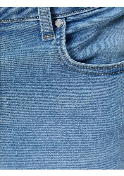 Erkek Giyim Bermuda Slim Fit Şort - Koton - 4SAM40311ND - Açık Indigo - 29