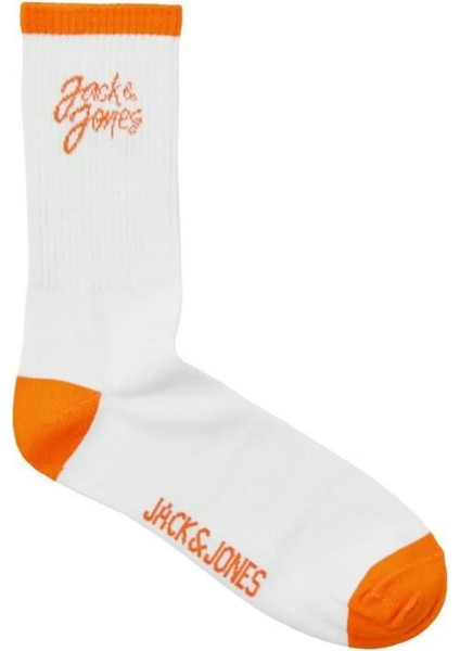 12252044 Jaccal Logo Tennis Sock Beyaz-Turuncu