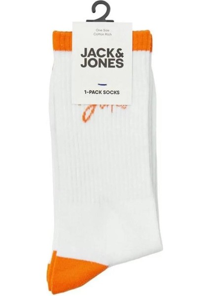 12252044 Jaccal Logo Tennis Sock Beyaz-Turuncu