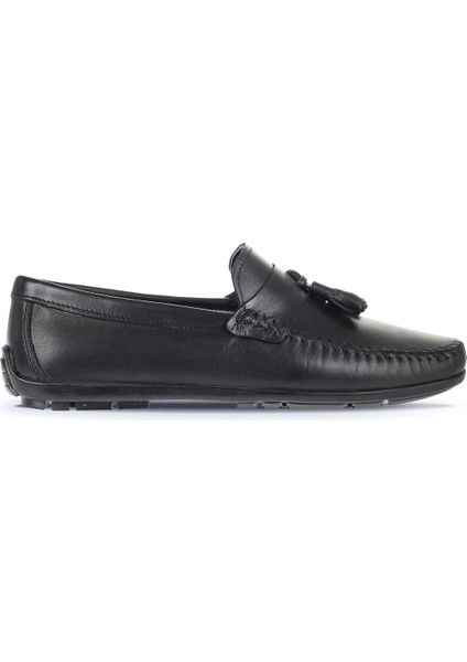 Siyah Deri Erkek Loafer 21MA202