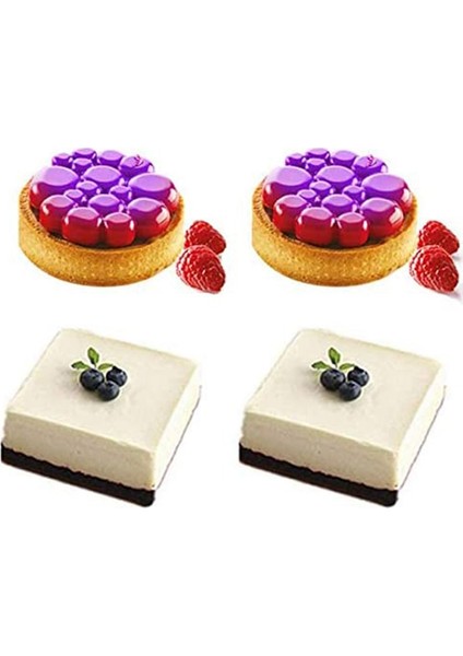 Kek Kalıbı Yüzükler Tart Yüzük Mousse Kek Halkası Süt Bar Kalıp Kek Pişirme Kalıp Aracı Delikli Kesici Halka Yapışmaz 8 Adet (Yurt Dışından) fiyatları