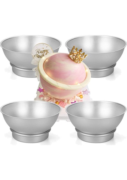 4 Adet/takım Yuvarlak 3D Top Şekilli Kek Kalay Alüminyum Kek Tava Dekorasyon Pasta Araçları Kek Kalıbı (Yurt Dışından) fiyatları