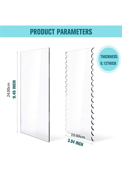 2 Adet Yeni Dikdörtgen Zikzak Şeffaf Kek Çizgili Kenar Kek Kek Oyma Aracı Silikon (Yurt Dışından) modelleri