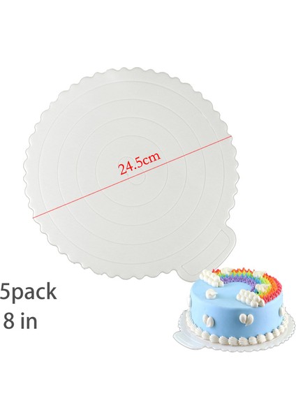 5 Adet Yeniden Kullanılabilir 8 Inç Yuvarlak Mousse Kek Panoları Plastik Kek Tabanı Cupcake Tatlı Tepsisi Ev Düğün Doğum Günü Partisi Için (Yurt Dışından) indirimleri