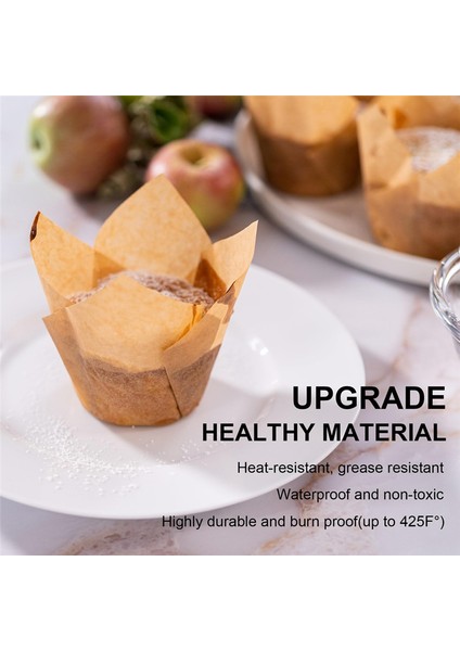 200 Adet Lale Cupcake Gömlekleri Yükseltme Parşömen Kağıdı Muffin Gömlekleri Parti Düğün Doğum Günü Için Kek Pişirme Için (Yurt Dışından) fırsatları