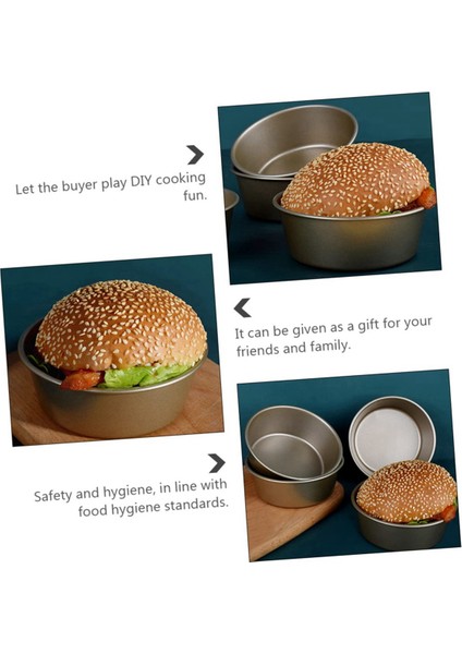 2 Adet Hamburger Kalıp Daire Stencil Paslanmaz Çelik Tencere Küre Kek Tava Tost Makinesi Fırın Tavalar Pizza Kitleri Pişirme (Yurt Dışından) fiyatları