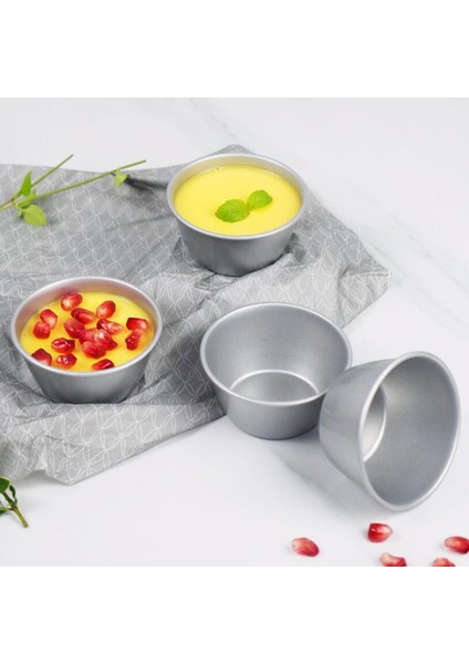 6'lı Paket Mini Pie Muffin Cupcake Tavaları Bakeware - Yapışmaz Buharda Pişirilmiş Puding - Kek Kalıbı 3,3 Inç Tenekeler (Yurt Dışından)