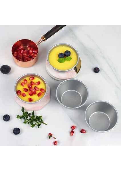 6'lı Paket Mini Pie Muffin Cupcake Tavaları Bakeware - Yapışmaz Buharda Pişirilmiş Puding - Kek Kalıbı 3,3 Inç Tenekeler (Yurt Dışından)