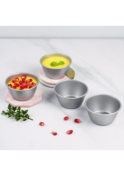 6'lı Paket Mini Pie Muffin Cupcake Tavaları Bakeware - Yapışmaz Buharda Pişirilmiş Puding - Kek Kalıbı 3,3 Inç Tenekeler (Yurt Dışından)