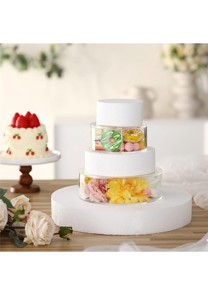 Akrilik Kek Teşhir Panosu Yuvarlak Kek Teşhir Tepsisi Dıy Kek Doldurulabilir Kurulu Tabanı Temizle Kek Standı Araçları, Yuvarlak 20X20X5 cm (Yurt Dışından) fiyatları