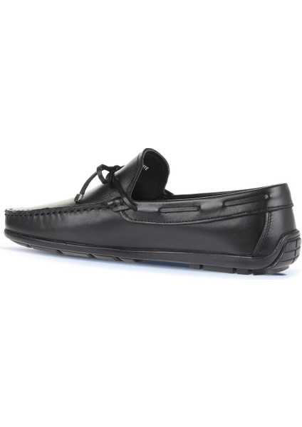 Siyah Deri Erkek Loafer 21MA214 fırsatları