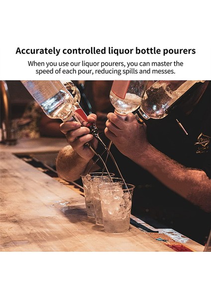 12'li Paket Paslanmaz Çelik Klasik Şişe Dökücüler Konik Borulu - Kauçuk Toz Kapaklı Likör Dökücüler Siyah (Yurt Dışından) indirimleri