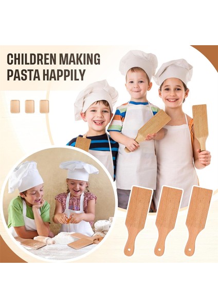 3 Adet Gnocchi Panoları ve Ahşap Tereyağı Kürekler Hamur Açmak Için 9.1 x 2.8 Gnocchi Kürek Makarna Yapma Araçları Rulo (Yurt Dışından)