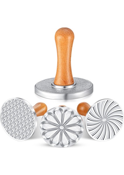 3 Adet Çerez Pulları Metal Kurabiye Kalıbı Kalıp Ahşap Saplı Dıy Pişirme Için Kek Pasta Kesiciler Kurabiye Kalıbı Pişirme Için (Yurt Dışından)