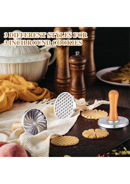 3 Adet Çerez Pulları Metal Kurabiye Kalıbı Kalıp Ahşap Saplı Dıy Pişirme Için Kek Pasta Kesiciler Kurabiye Kalıbı Pişirme Için (Yurt Dışından) modelleri