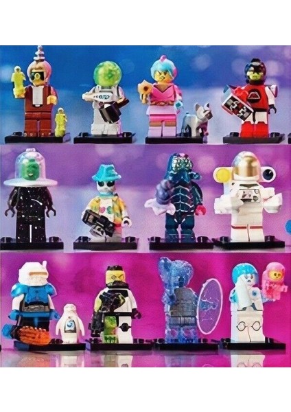 71046 Serıes 26 Space Mınıfıgures Seri 26 Uzay Kostümlü Minifigür Seti 12 Li Tam Set